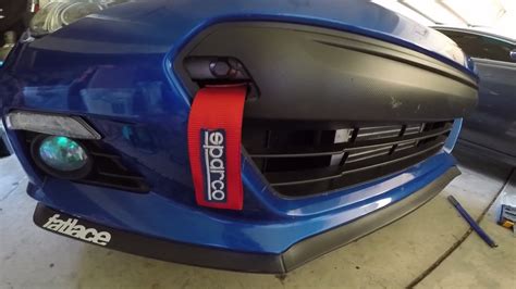 sparco tow strap install